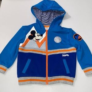 Disney Mickey Mouse Boy’s Full Zip Fully Lined Hooded Jacket Size 4 NWOT